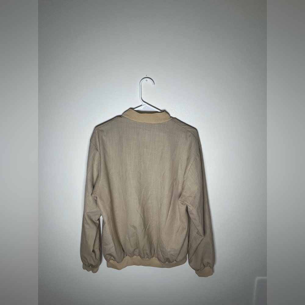 Vintage Alan Stuart Tan Bomber Jacket Mens Medium Made USA - Picture 8 of 10